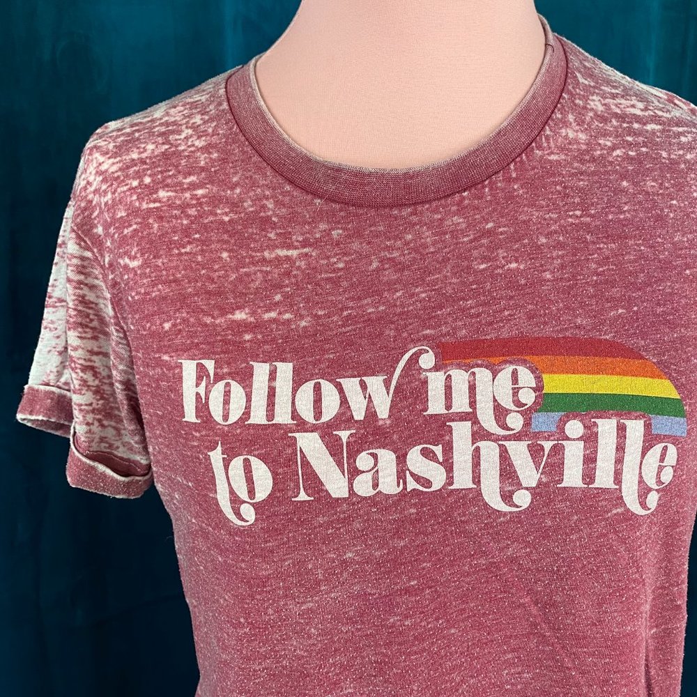 The Nash Collection Graphic Print Acid Wash T-Shirt - Picture 2 of 5